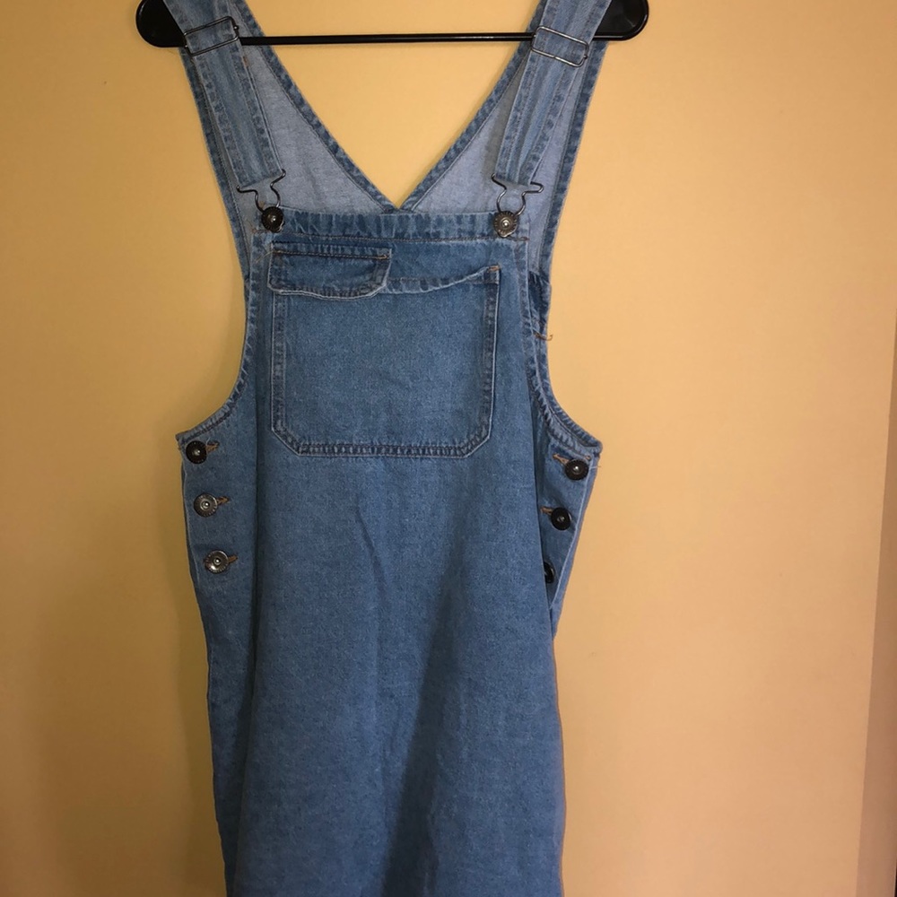 Denim overall dress
